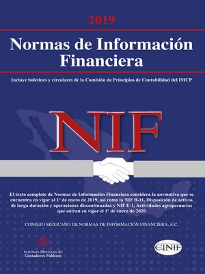 cover image of Normas de Información Financiera (NIF) 2019